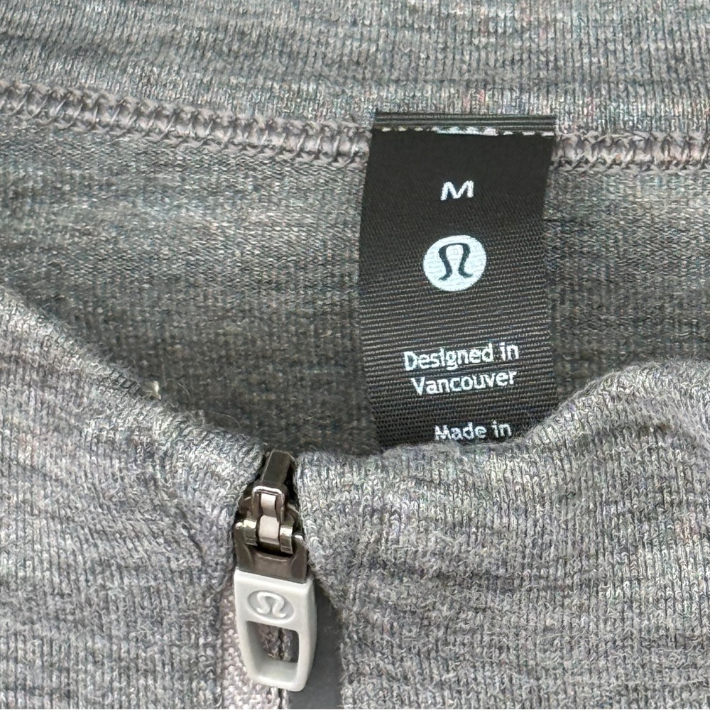 lululemon athletica Charcoal Zip-Up Sweater #100 - Picture 2 of 3